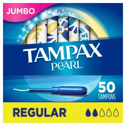 Tampax Pearl Regular Unscented Plastic Tampons