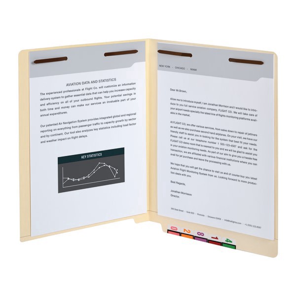 slide 1 of 5, Office Depot Brand End Tab Fastener Folders, 2 Bonded Fasteners, Straight-Cut Tabs, Letter Size, Manila, Box Of 50, 50 ct