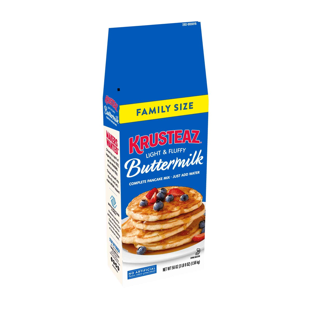 slide 2 of 9, Krusteaz Pancake Mix, 56 oz