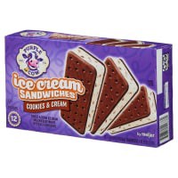 slide 21 of 29, Purple Cow Cookies & Cream Ice Cream Sandwiches, 12 ct