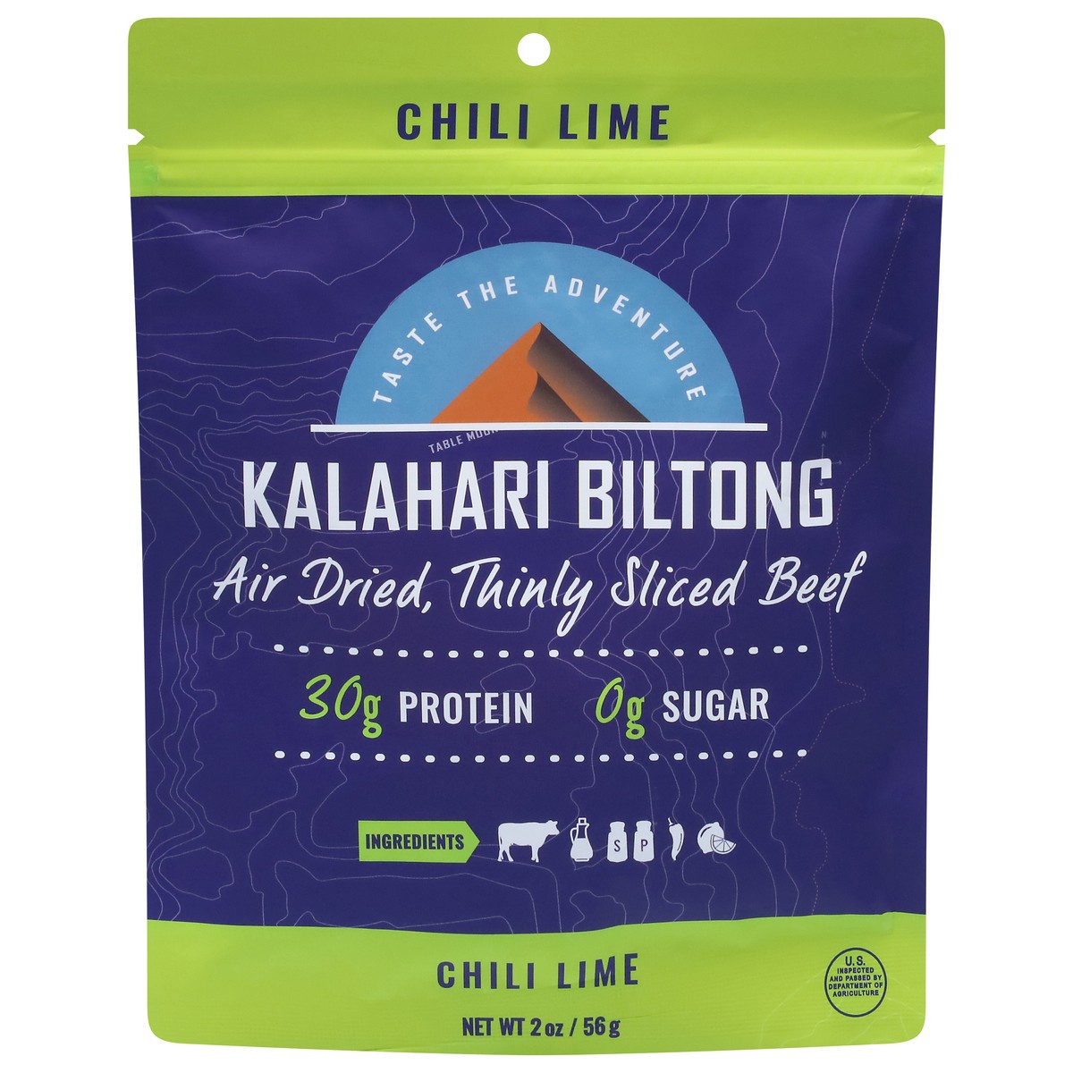 slide 4 of 14, Kalahari Biltong Air Dried Thinly Sliced Chili Lime Beef 2 oz, 2 oz