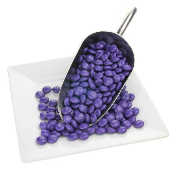slide 1 of 1, M&M's Milk Chocolate Candies Purple, per lb