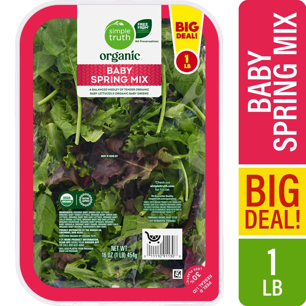 slide 1 of 2, Simple Truth Organic Baby Spring Blend Mix, 16 oz
