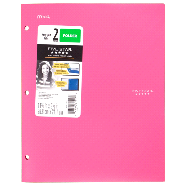 slide 3 of 21, Five Star 2 Pocket Folder 1 ea, 1 ct