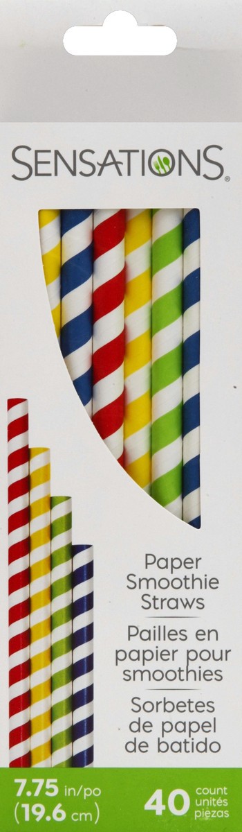 slide 1 of 5, Sensations Smoothie Straws 40 ea, 40 ct