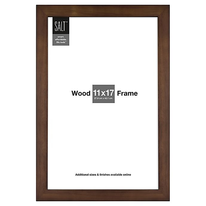 slide 1 of 2, SALT Wall Frame - Walnut, 11 in x 17 in