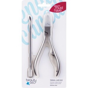 slide 1 of 1, Beauty 360 Toenail Care Duo, 1 ct