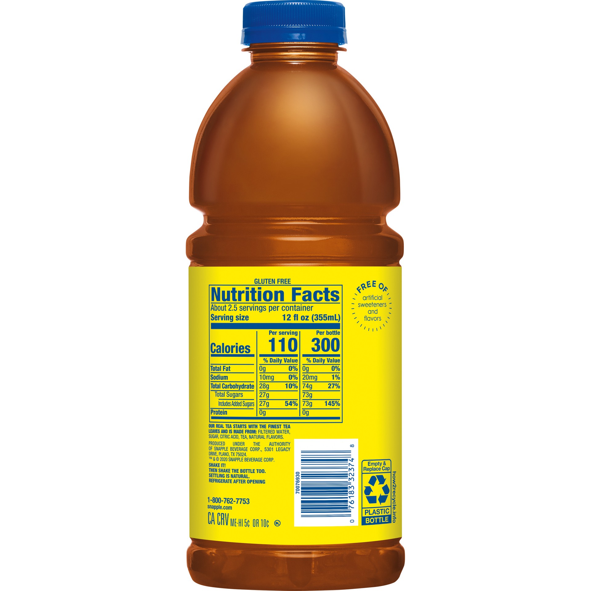 slide 3 of 3, Snapple Lemon Tea, 32 fl oz bottle, 32 fl oz