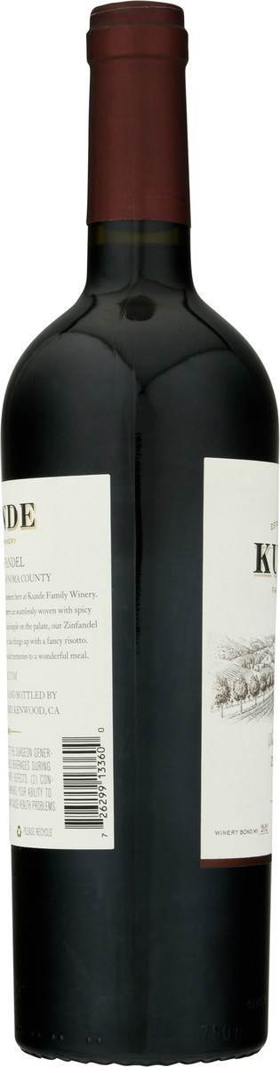 slide 8 of 9, Kunde Family Winery Sonoma Valley Zinfandel 750 ml, 750 ml