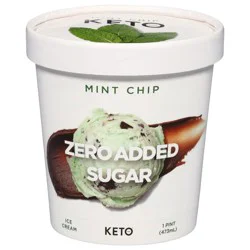 Keto Pint Zero Added Sugar Mint Chip Ice Cream 1 Pt
