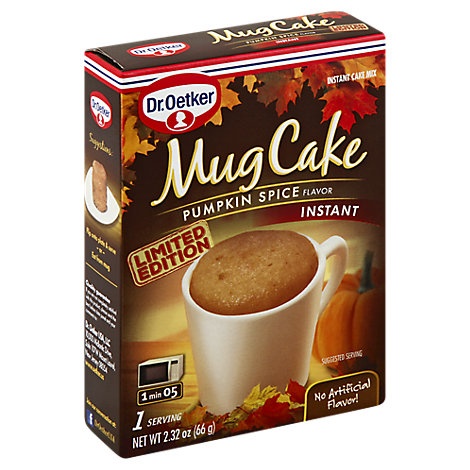 slide 1 of 1, Dr. Oetker Mug Cake Instant Cake Mix Pumpkin Spice Limited Edition, 2.32 oz