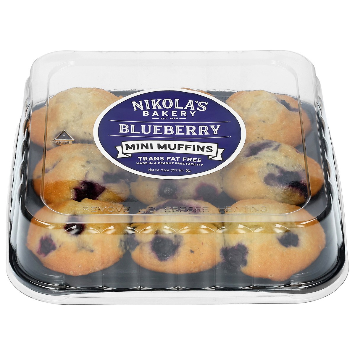 slide 1 of 14, Nikola's Bakery Blueberry Mini Muffins 9.6 oz, 9.6 oz