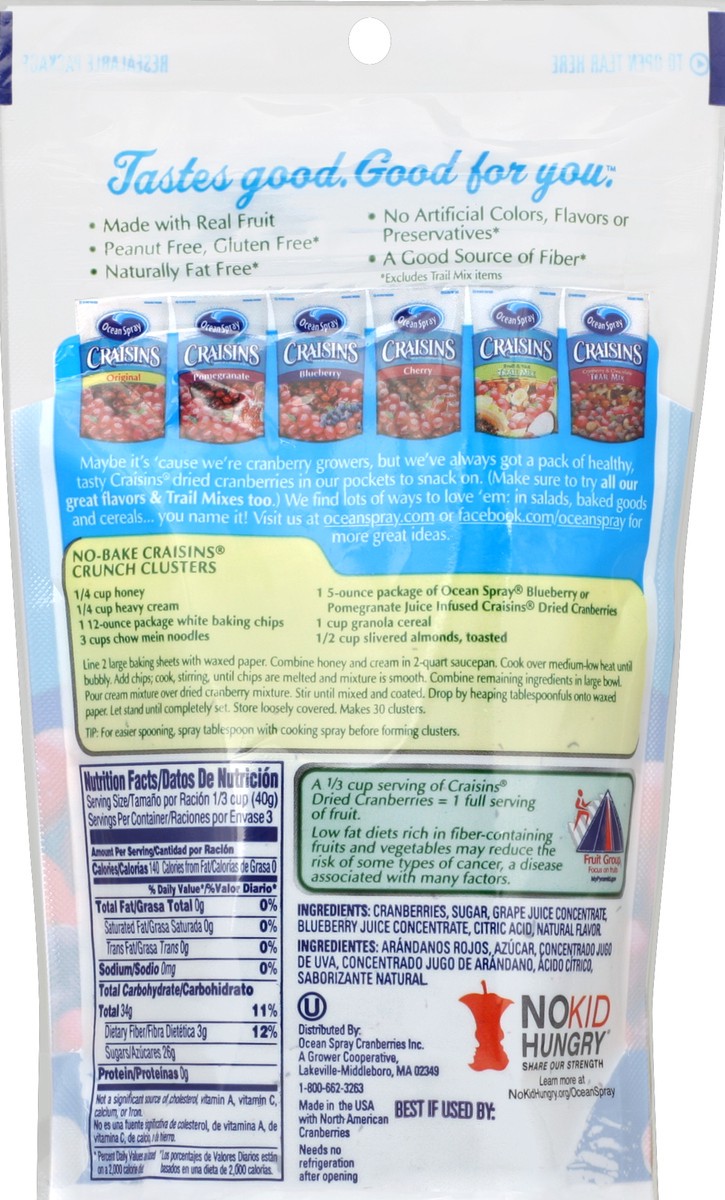 slide 3 of 3, Ocean Spray Blueberry Dried Cranberries Craisins, 5 oz