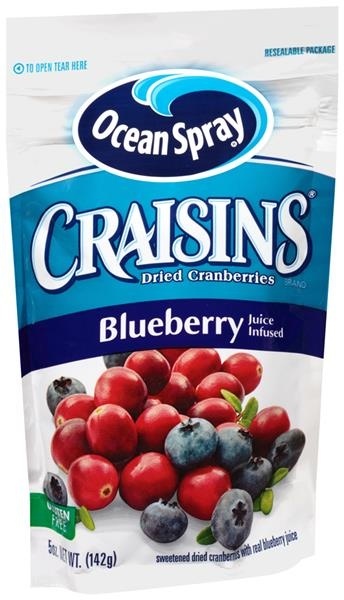 slide 1 of 3, Ocean Spray Blueberry Dried Cranberries Craisins, 5 oz