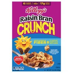 Kellogg''s Raisin Bran Crunch Breakfast Cereal, Fiber Cereal, Family Breakfast, 15.4oz Box (1 Box)