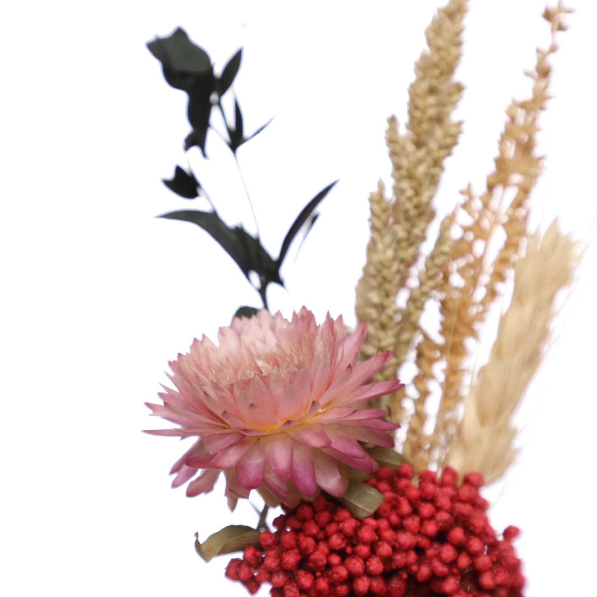 slide 2 of 3, 9.5" Pink Dried Floral Arrangement In White Container By Ashland, 9.5 in