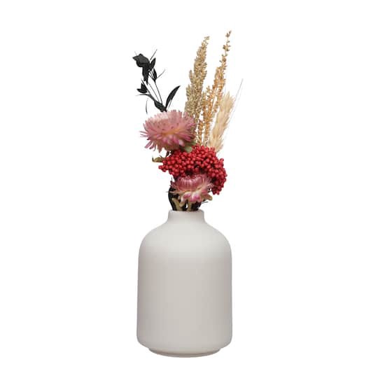slide 1 of 3, 9.5" Pink Dried Floral Arrangement In White Container By Ashland, 9.5 in