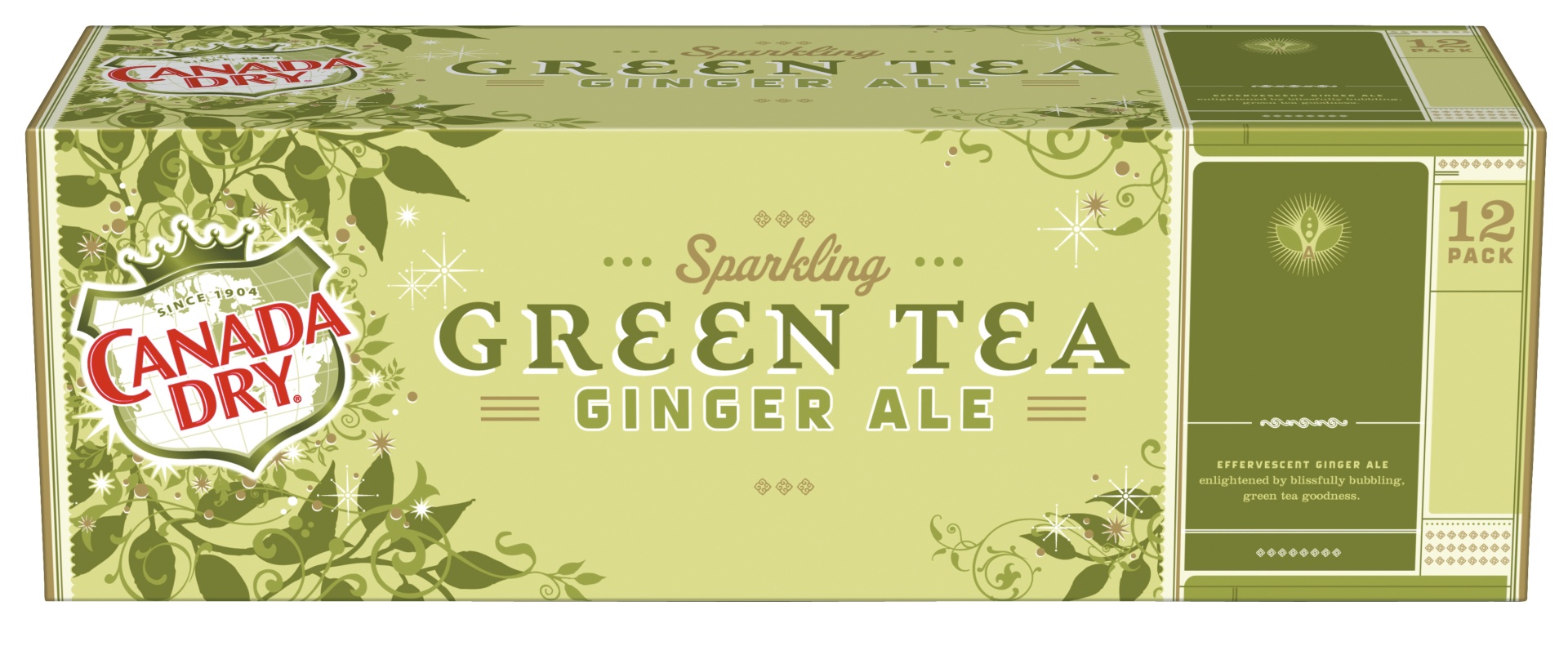 slide 1 of 3, Canada Dry Green Tea Ginger Ale, 12 ct; 12 fl oz