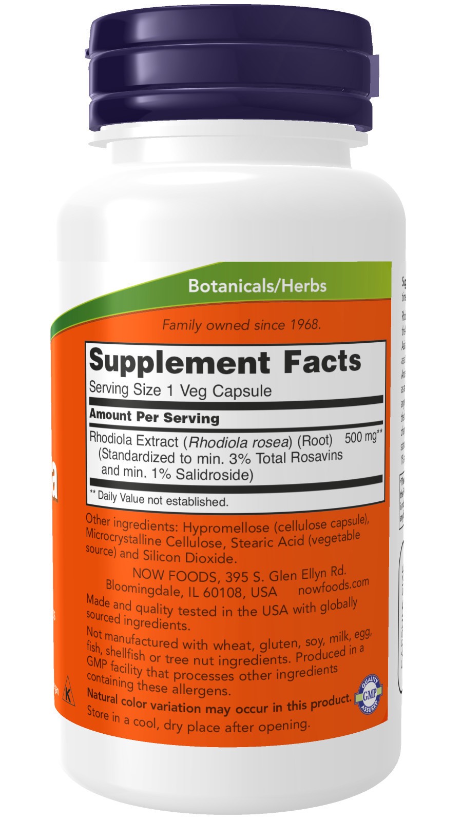 slide 2 of 4, NOW Supplements, Rhodiola 500 mg, Helps Body Adapt to Stress of Daily Life*, Adaptogenic Herb*, 60 Veg Capsules, 60 ct