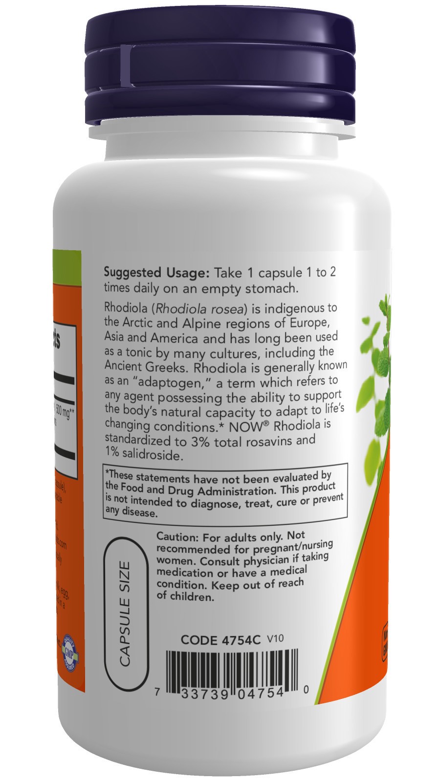 slide 3 of 4, NOW Supplements, Rhodiola 500 mg, Helps Body Adapt to Stress of Daily Life*, Adaptogenic Herb*, 60 Veg Capsules, 60 ct