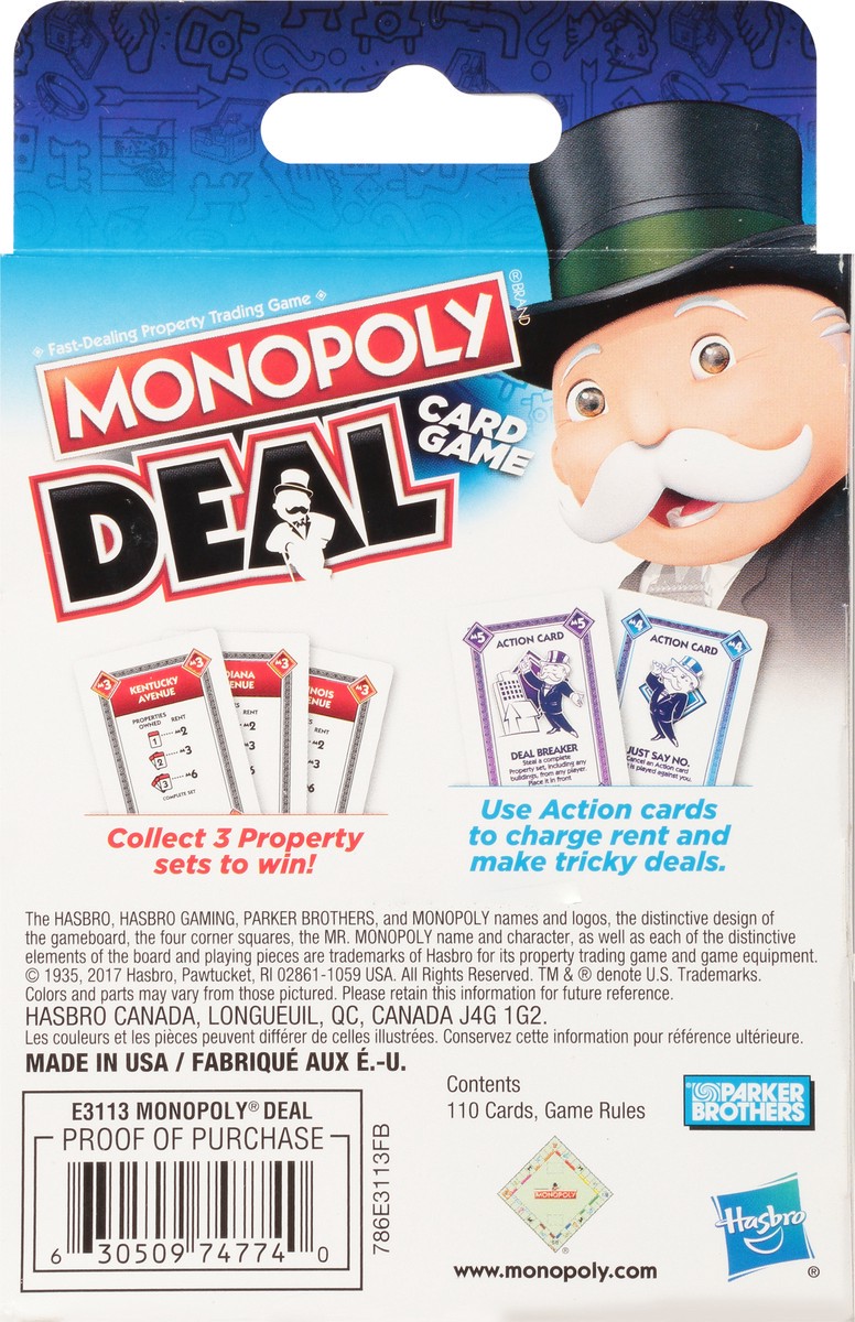 slide 3 of 12, Monopoly Deal Card Game, 1 ct