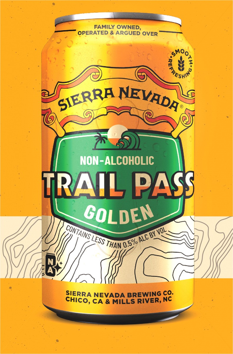 slide 12 of 12, Sierra Nevada Trail Pass Non-Alcoholic Golden Craft Beer 6 Pack (12oz Cans), 72 oz