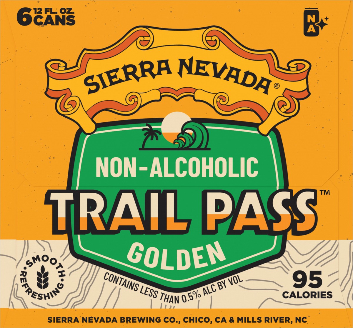 slide 7 of 12, Sierra Nevada Trail Pass Non-Alcoholic Golden Craft Beer 6 Pack (12oz Cans), 72 oz