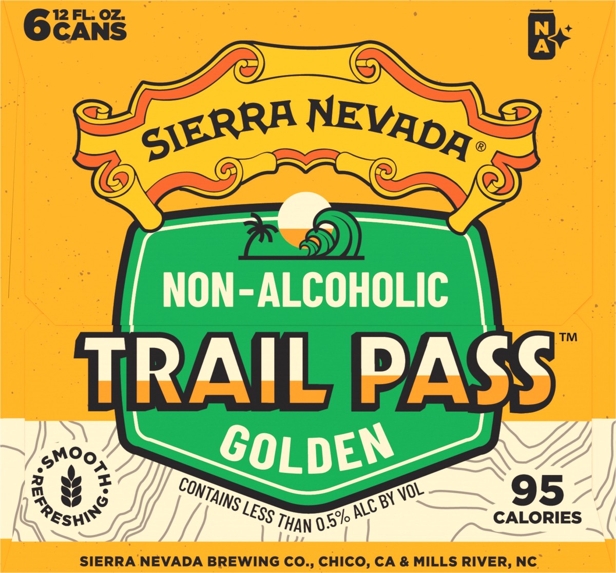 slide 9 of 12, Sierra Nevada Trail Pass Non-Alcoholic Golden Craft Beer 6 Pack (12oz Cans), 72 oz