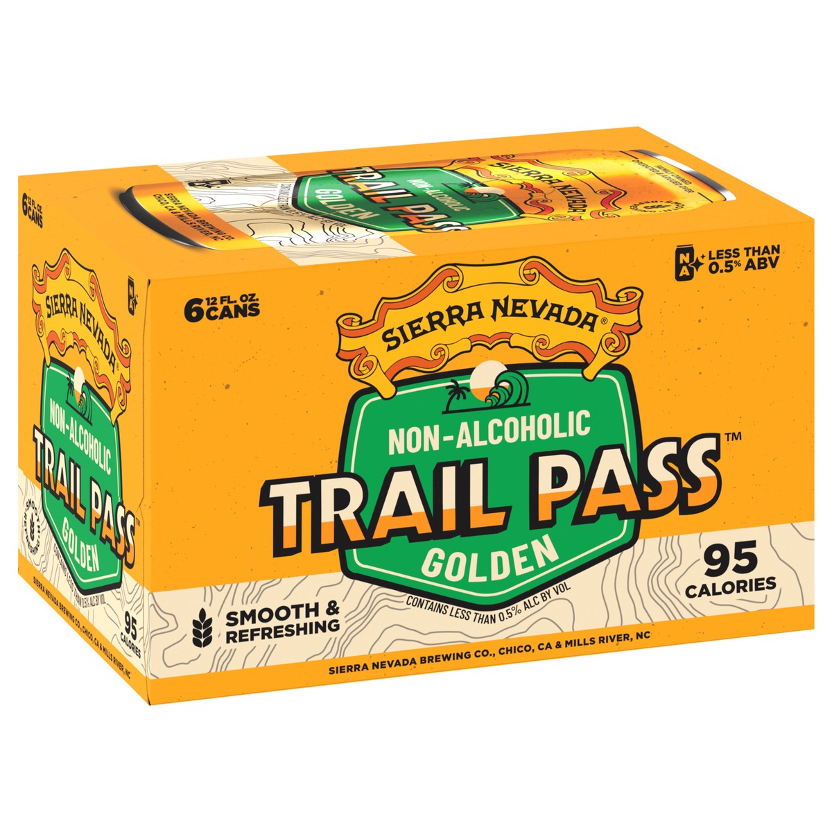 slide 2 of 12, Sierra Nevada Trail Pass Non-Alcoholic Golden Craft Beer 6 Pack (12oz Cans), 72 oz