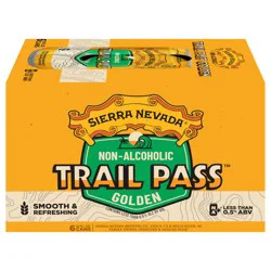 Sierra Nevada Trail Pass Non-Alcoholic Golden Craft Beer, 6 Pack 12 oz Cans