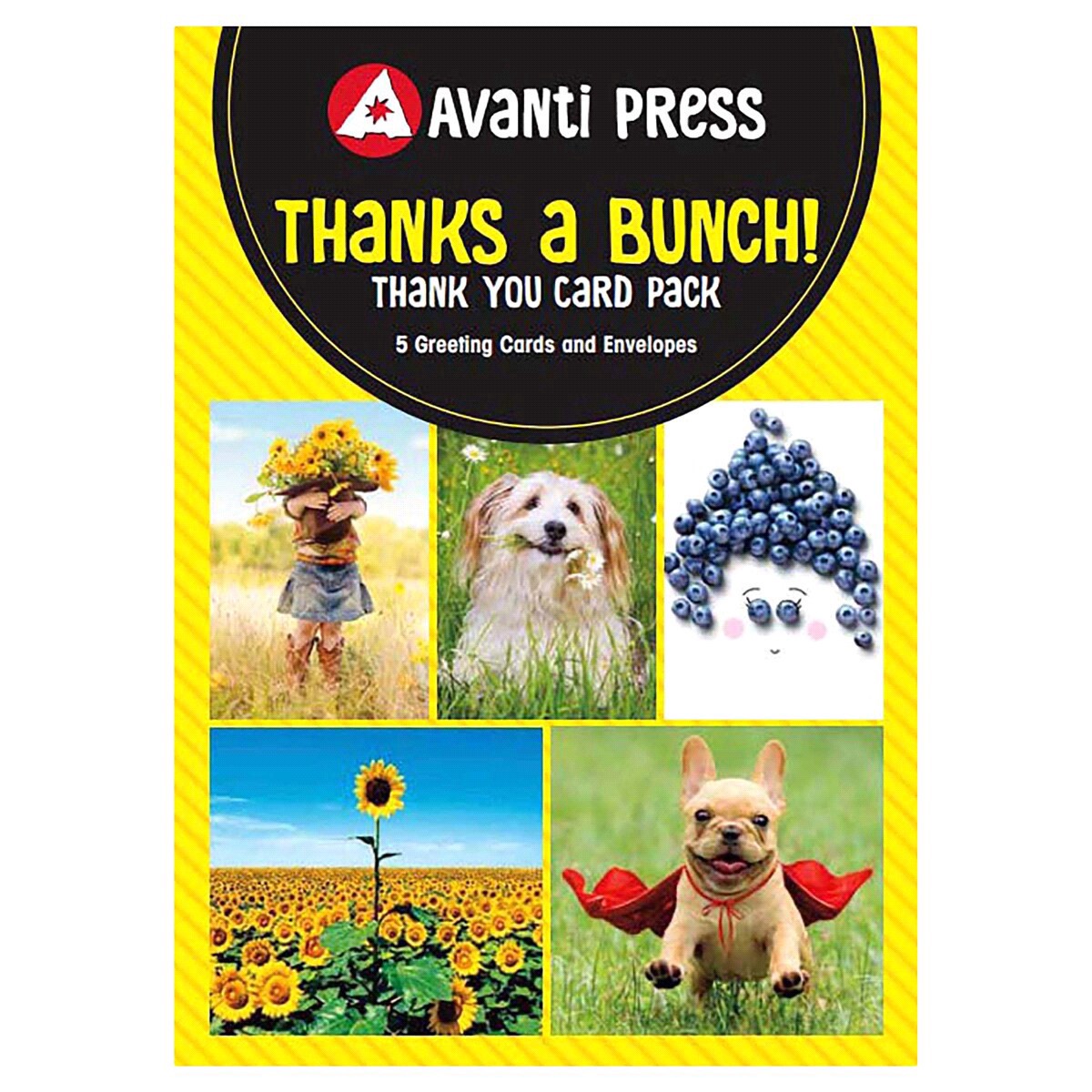 slide 1 of 5, Avanti Card Thank You Encouragement Multipk, 5 ct