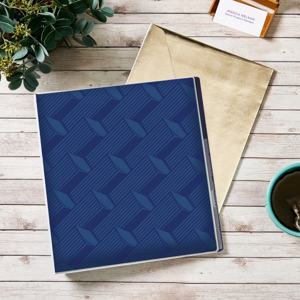 slide 3 of 10, Avery® Dual Effect Heavy-Duty 3-Ring Binder, 1"" Slant Rings, Navy Blue, 1 ct