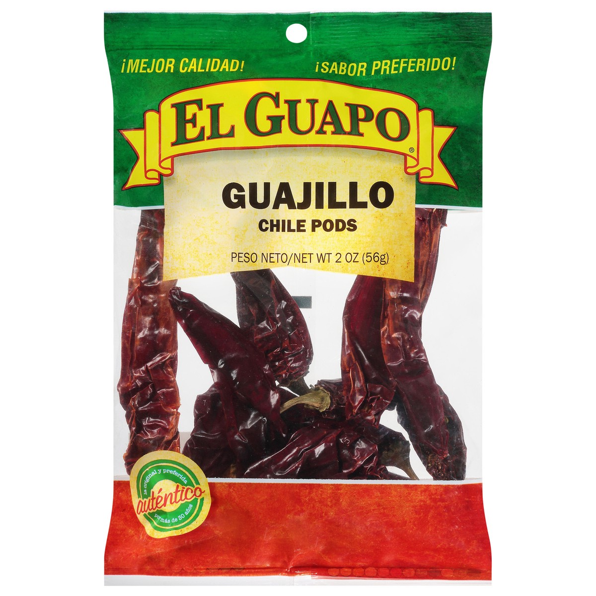 slide 1 of 9, El Guapo Whole Guajillo Chili Pods, 2 oz, 2 oz
