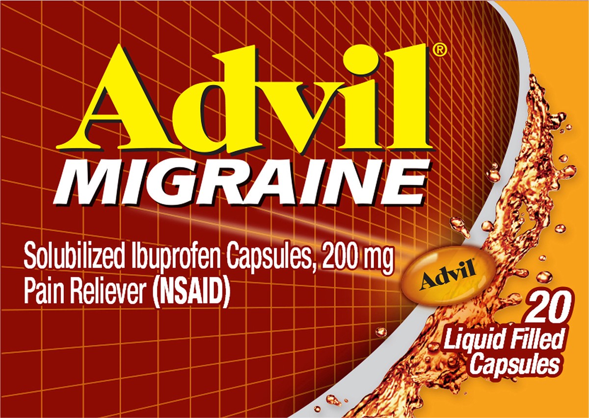 slide 11 of 12, Advil Migraine Gelcaps, 20 ct