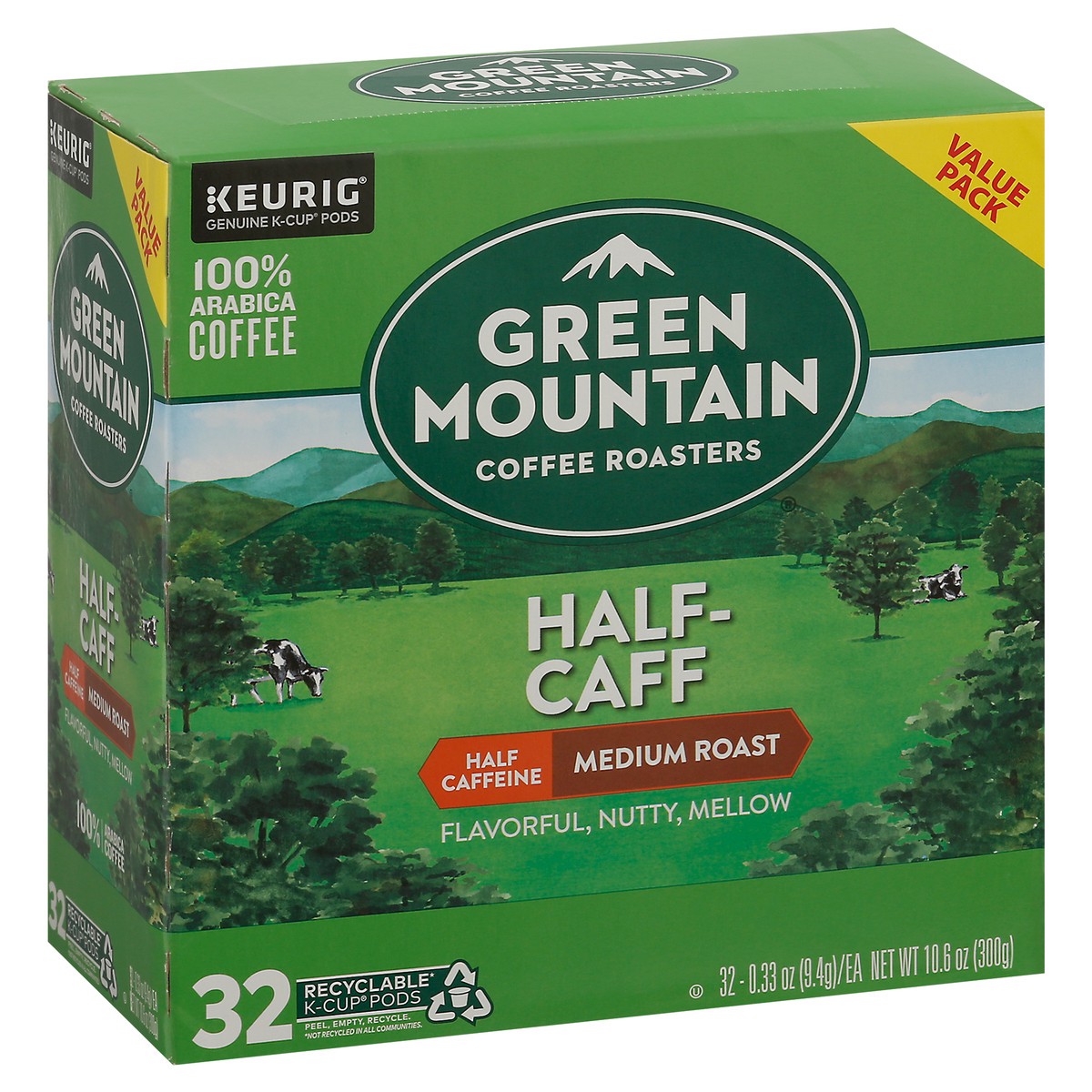 slide 8 of 10, Green Mountain Coffee Half-Caff Medium Roast Coffee K-Cup Pods, 32 ct