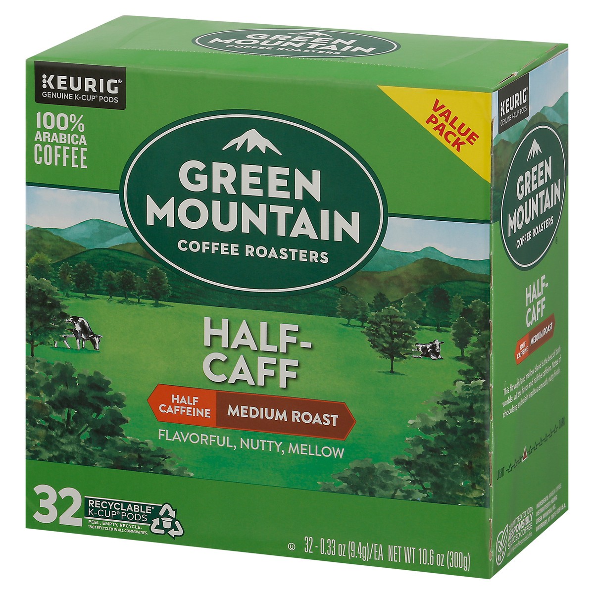 slide 5 of 10, Green Mountain Coffee Half-Caff Medium Roast Coffee K-Cup Pods, 32 ct