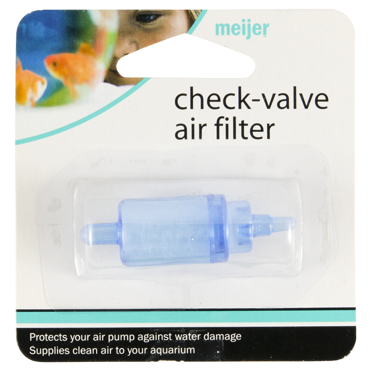 slide 1 of 2, Meijer Check-Valve Air Filter For Aquariums, 1 ct