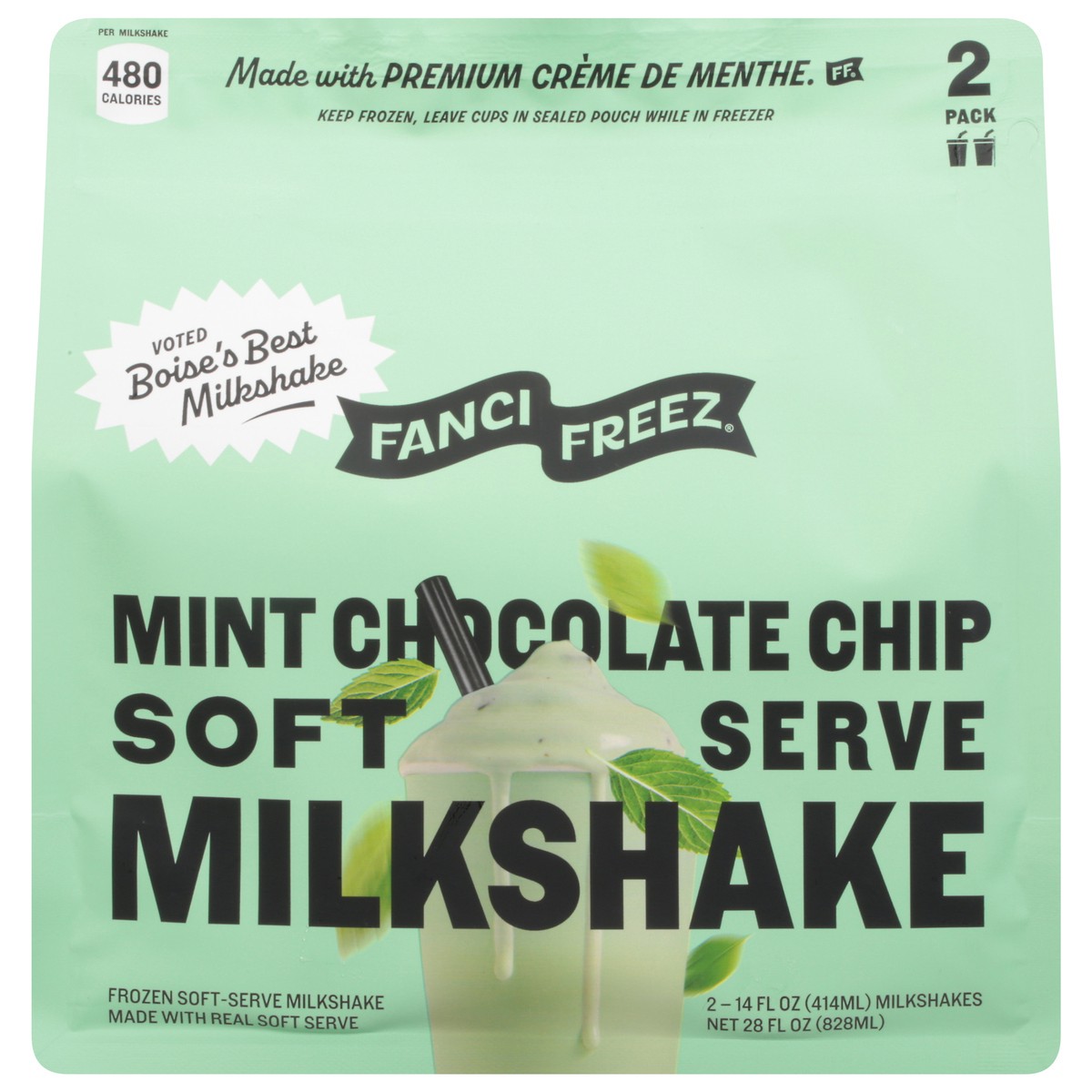 slide 4 of 4, Fanci Freez Milkshake Mint Choc Chip - 2-14 FZ, 28 fl oz