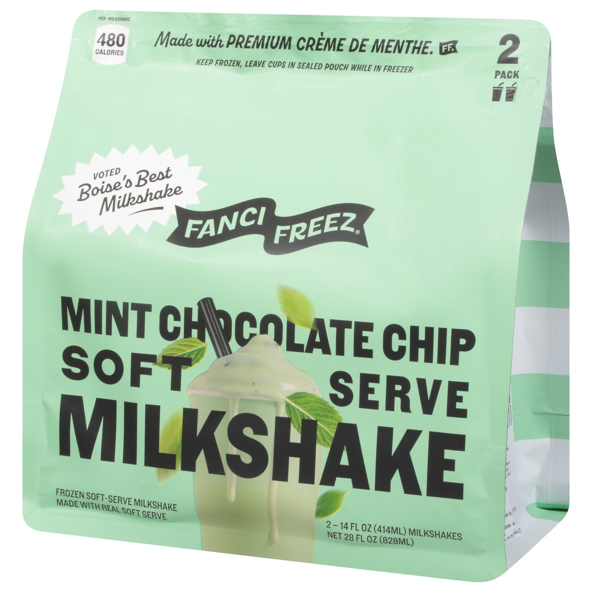 slide 2 of 4, Fanci Freez Milkshake Mint Choc Chip - 2-14 FZ, 28 fl oz