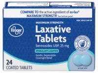 slide 1 of 1, Kroger Maximum Strength Laxative Tablets, 24 ct