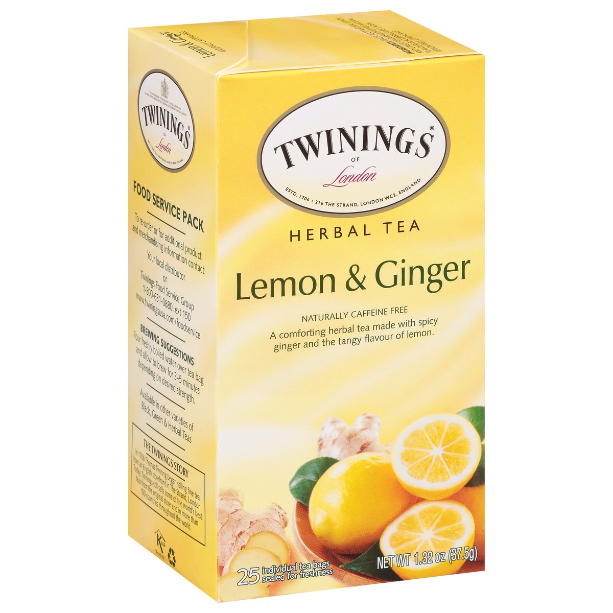 slide 9 of 9, Twinings Tea Bags Lemon & Ginger Herbal Tea 25 ea, 25 ct