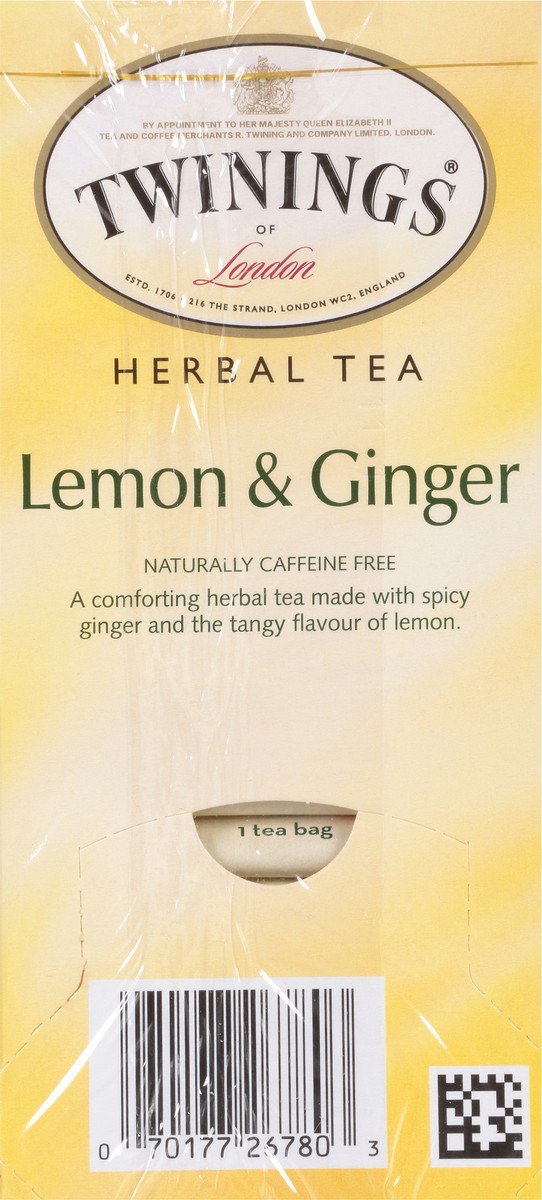 slide 2 of 9, Twinings Tea Bags Lemon & Ginger Herbal Tea 25 ea, 25 ct