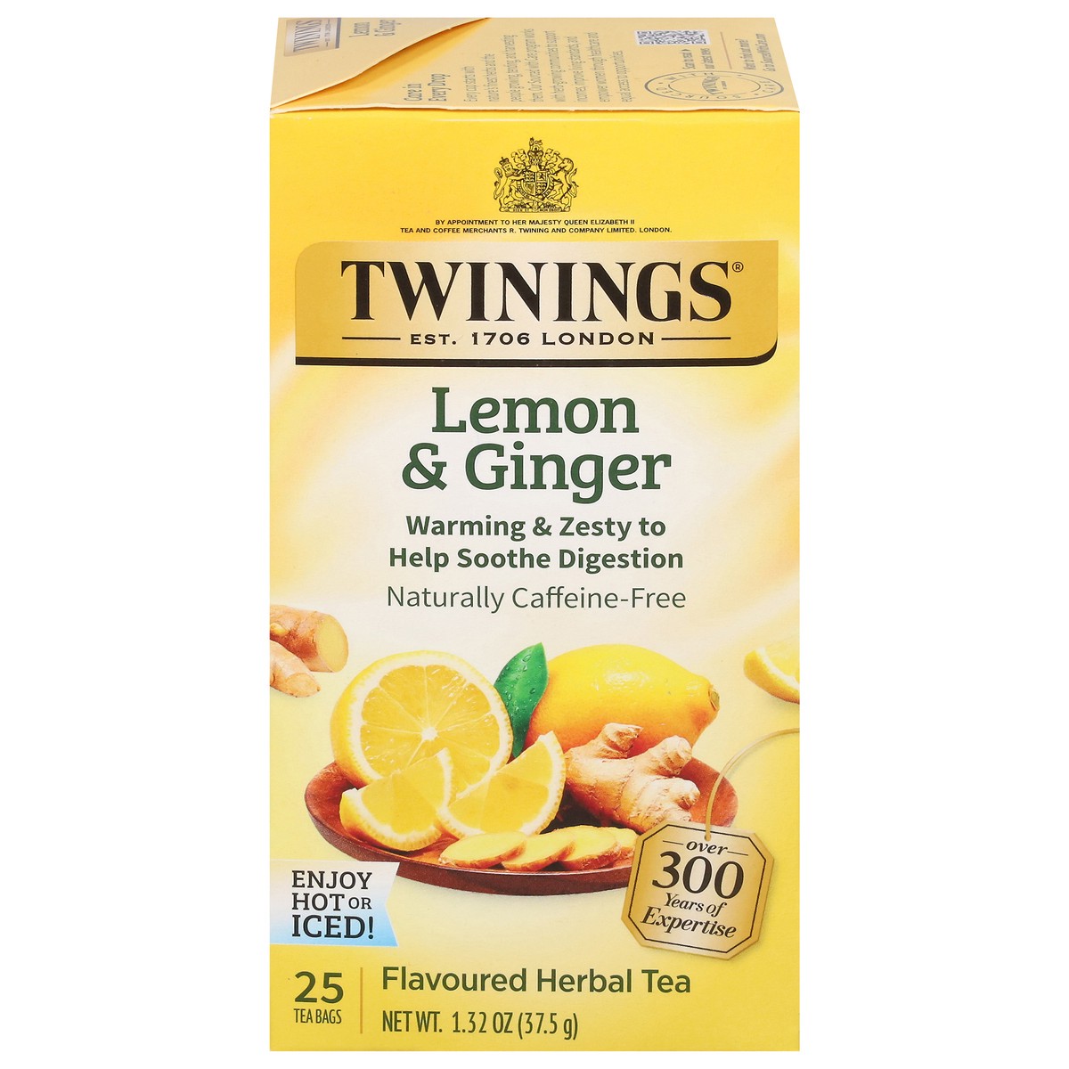 slide 1 of 9, Twinings Tea Bags Lemon & Ginger Herbal Tea 25 ea, 25 ct