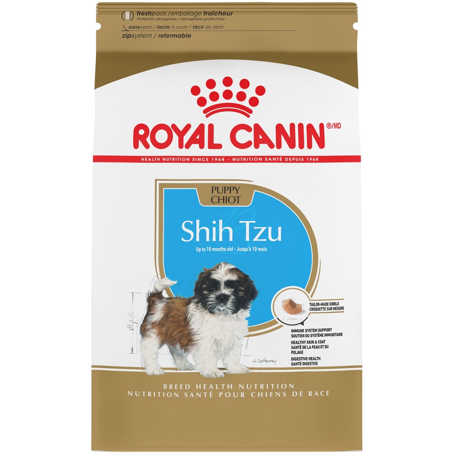 slide 1 of 9, Royal Canin Breed Health Nutrition Shih Tzu Puppy Dry Dog Food, 2.5 lb