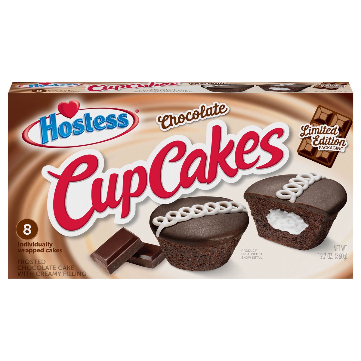 slide 2 of 4, HOSTESS Limited Edition Chocolate CupCakes, 8 Count 12.7 oz, 8 ct