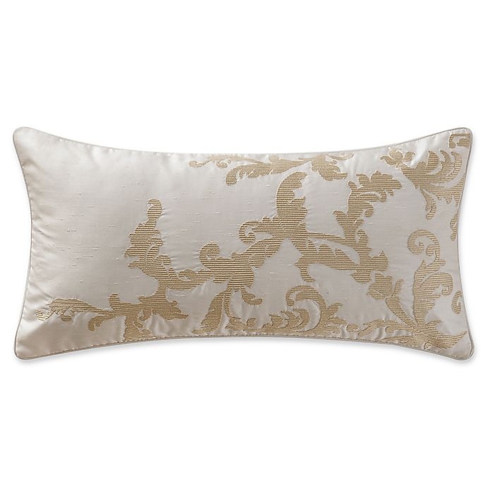 slide 1 of 1, Waterford Chantelle Embroidered Oblong Throw Pillow - Ivory, 1 ct