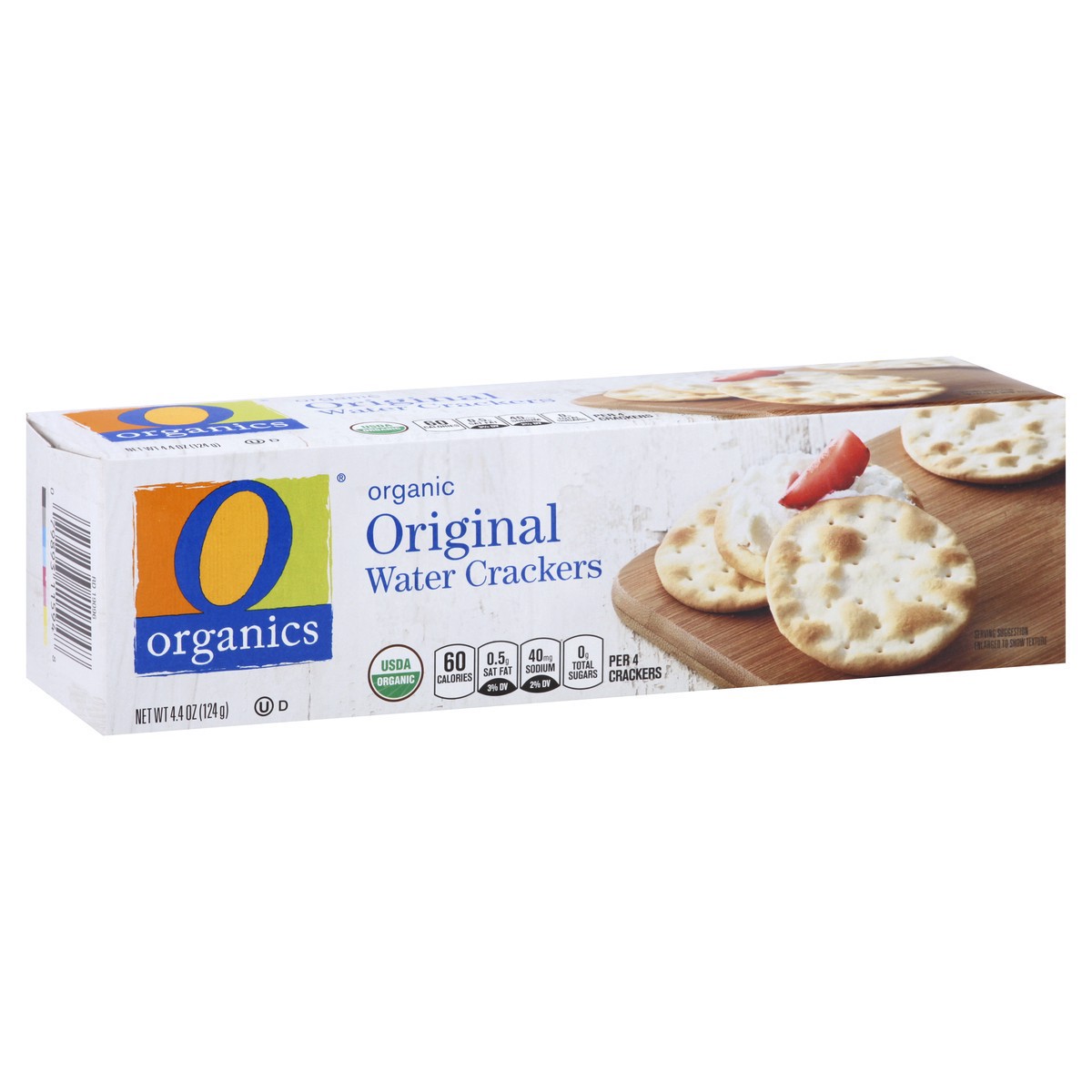 slide 2 of 9, O Organics Cracker Water Original, 4.4 oz