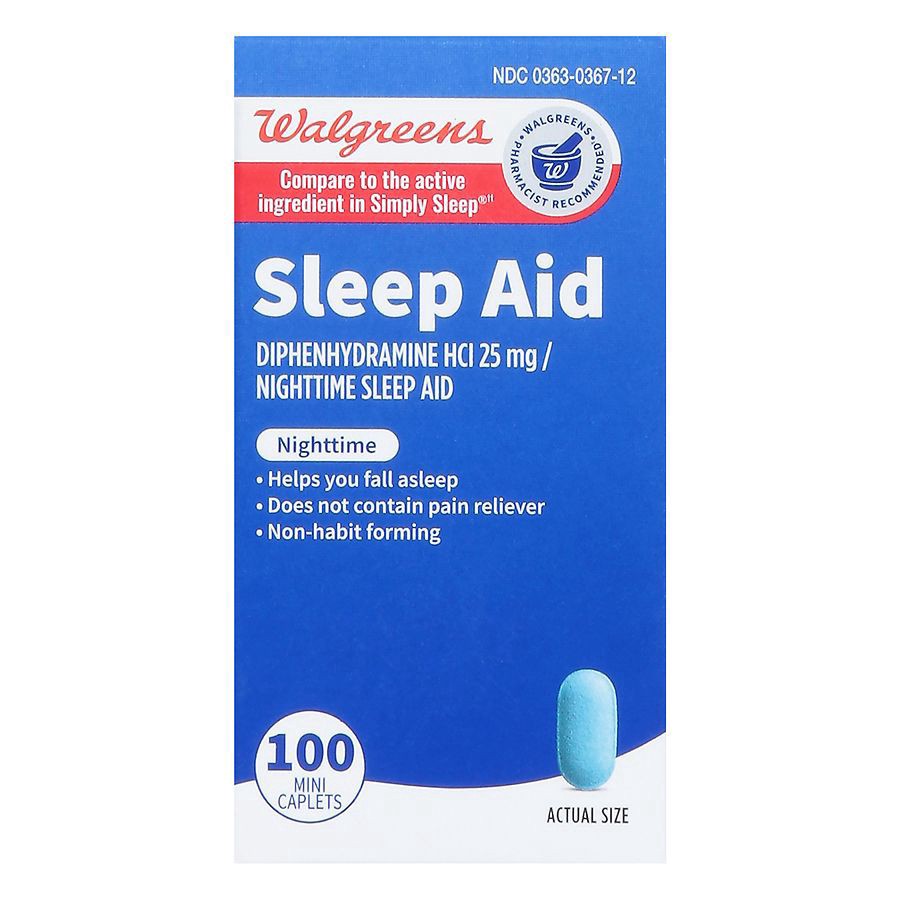 slide 3 of 5, Walgreens Nghttime Sleep Aid Mini Caplets, 100 ct