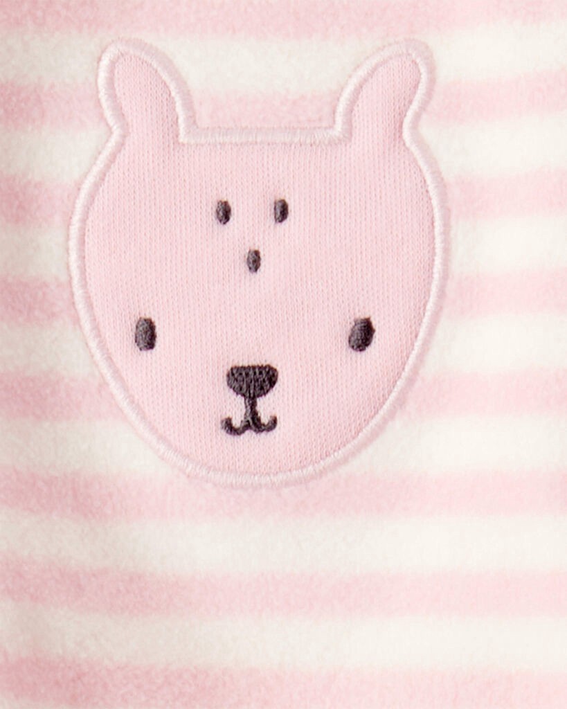 slide 2 of 4, Carter's Baby Girl Deer Loose Fit Long-Sleeve Sleep & Play Pajamas - Pink Pink 6M, 1 ct