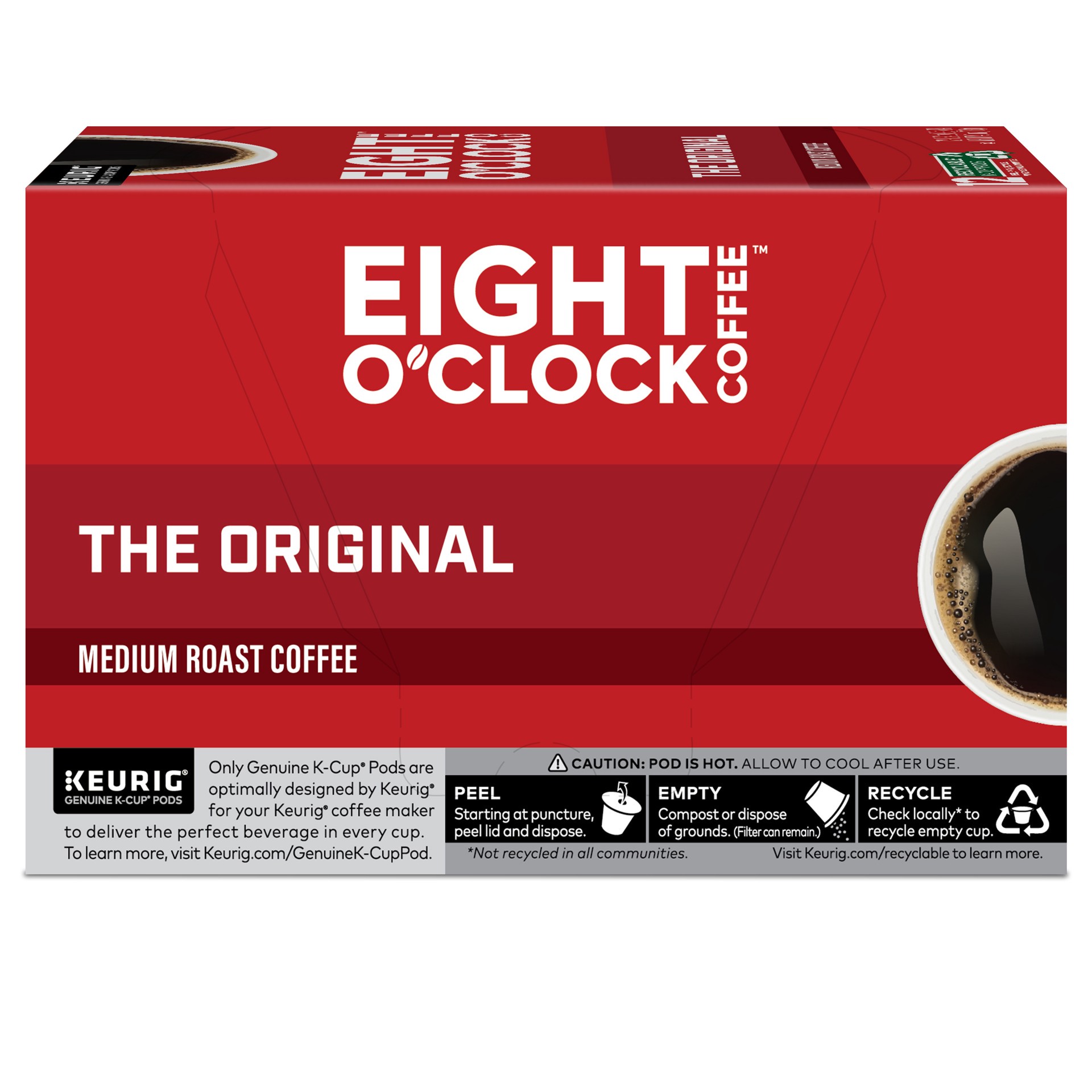 slide 5 of 5, Eight O'Clock Coffee Medium Roast The Original Coffee 12 - 0.34 oz K-Cup Pods, 12 ct